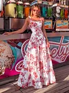 Lace-Up Condole Belt Bohemia Maxi Dresses
