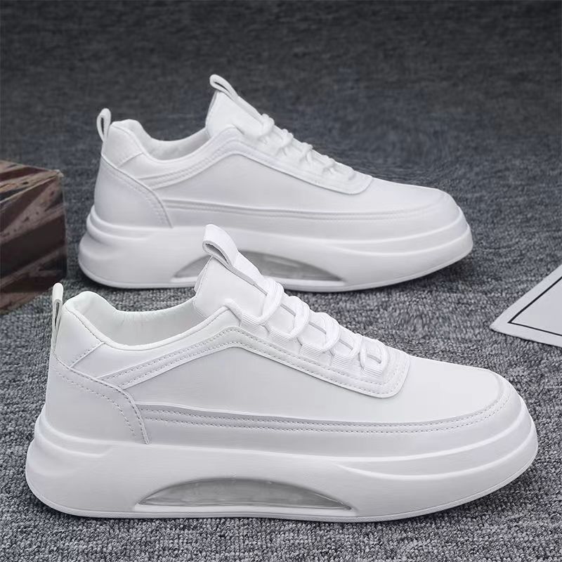 Abeerbajpai fall sneakers Platform Men's Casual Sneakers White High Quality Men Sports Shoes Pu Leather Shoes for man  Air Cushion Board Tennis Shoes