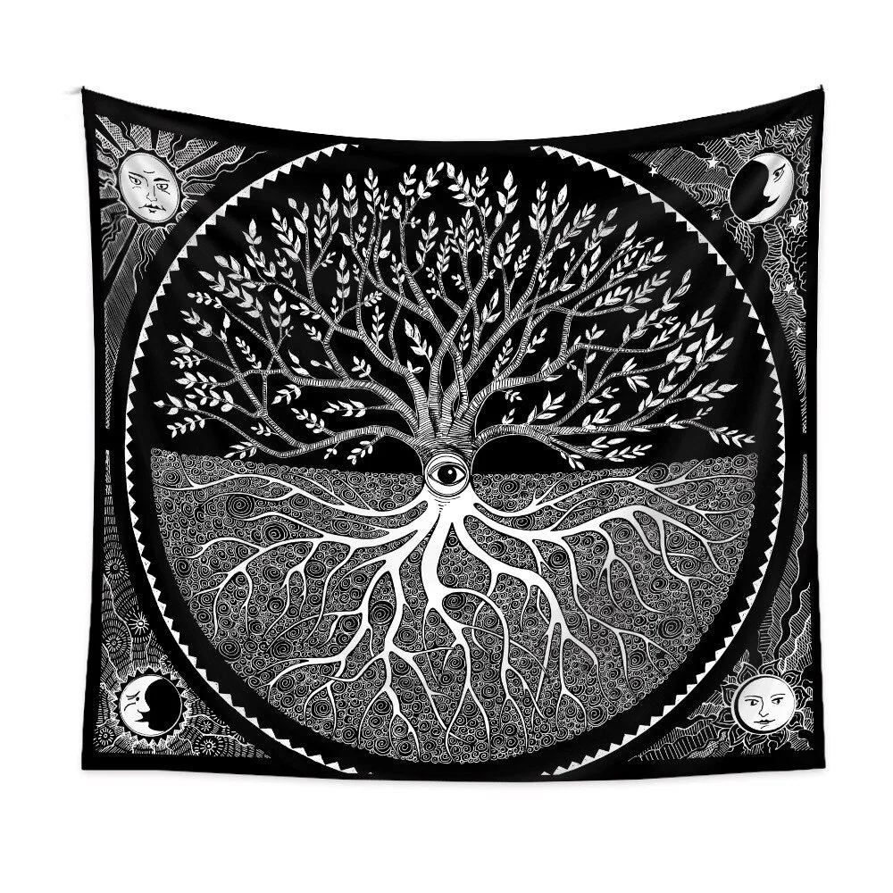 Life tree tapestry landscape wall hanging tapestry living room decorationTapestries Home Decor for Bedroom Living Room Dorm