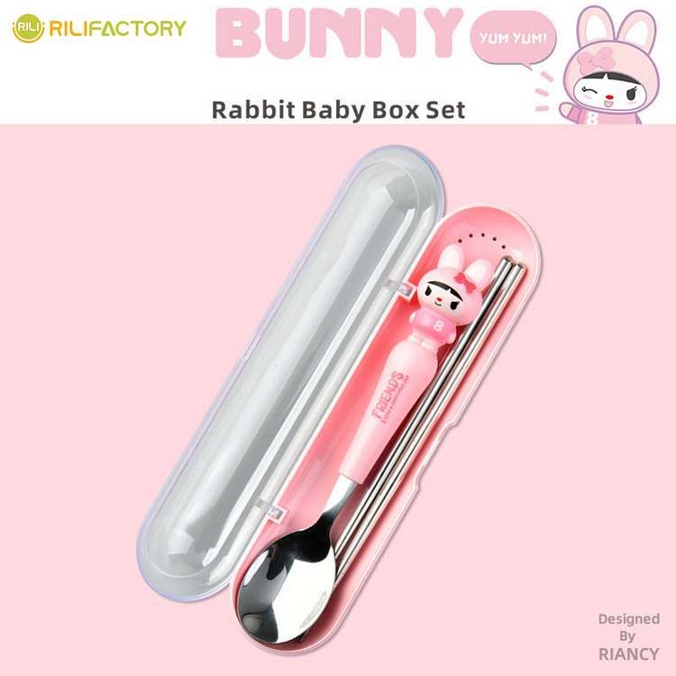 Rabbit Baby Cutlery Set (Chopsticks & Spoon) Rilifactory