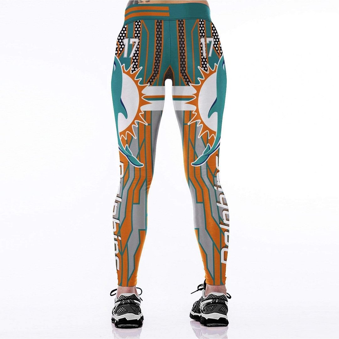 miami dolphins 3d printed leggings