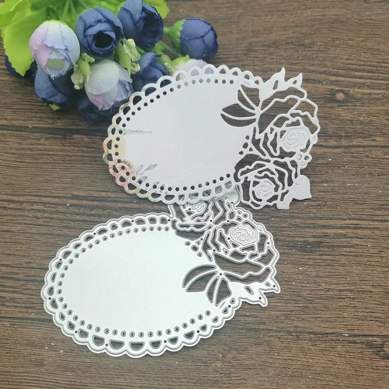 Roses picture lace card Metal Cutting Dies Stencils For DIY Scrapbooking Decorative Embossing Handcraft Die Cutting Template