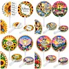 8Pcs DIY Diamond Painting Church Handheld Fans, Christian Bible Verse Scripture Hand Fans with Plastic Handles, Religious Inspirational Church Welcome Gifts for Visitors, Women Men, Bridal Shower Guest Favors