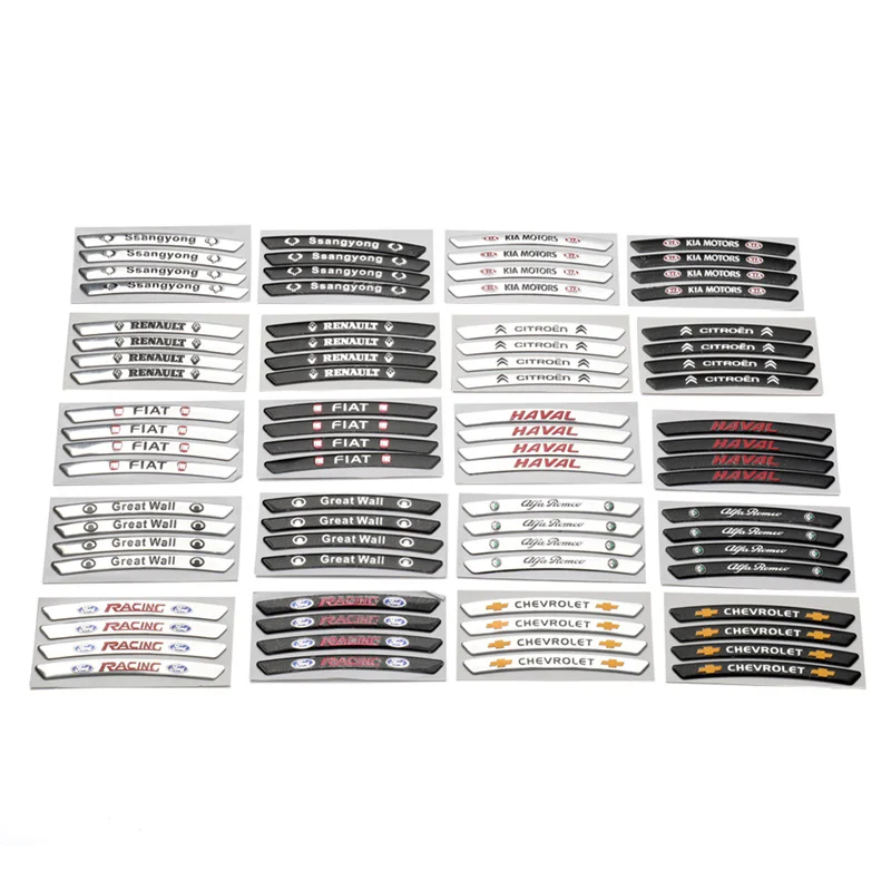 Car hub modified metal car label(4PCS)