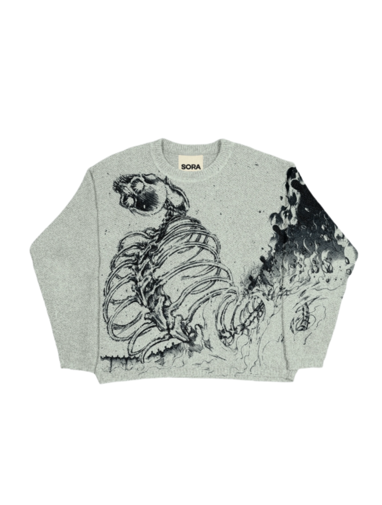"Rumbling" Knit Gray
