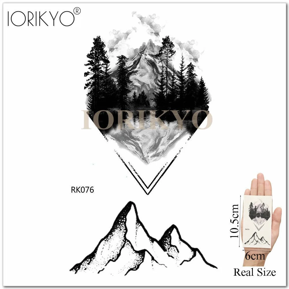IORIKYO Temporary Women Tattoo Arm Stickers Body Chest Geometric Flash Tree Water Transfer Tatoos Dreamcatcher Sexy Fake Tattoo