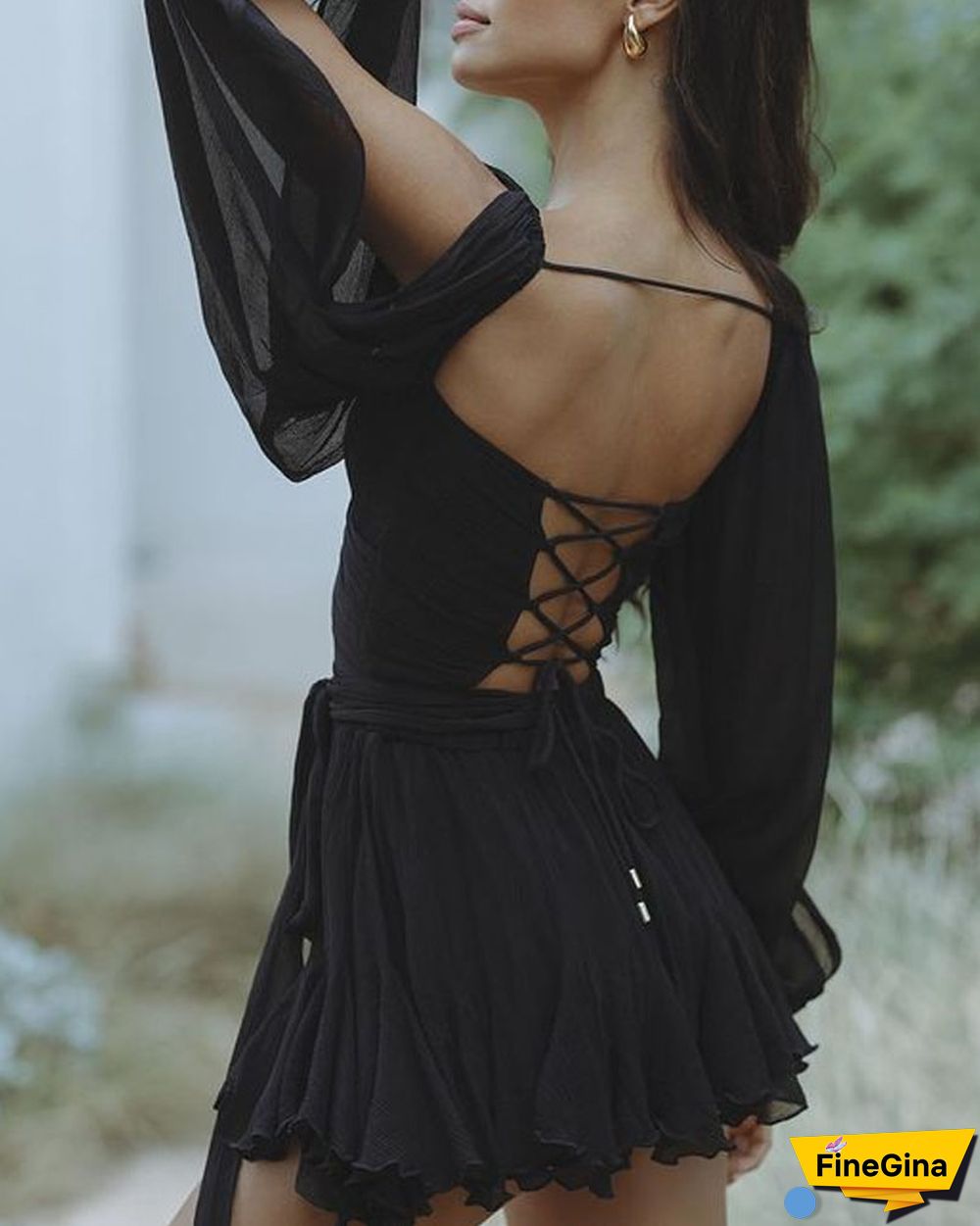 Elegant Holiday Chiffon Dress