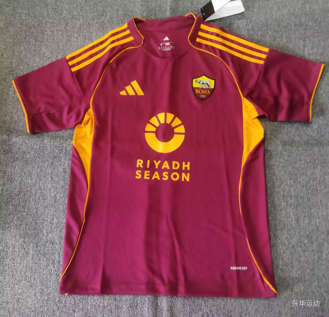 25/26 Roma Home Thai Quality Football shirt 