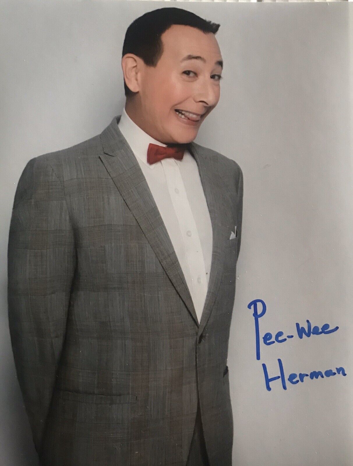 Pee Wee Herman Paul Rubins Autographed Signed 8x10 Photo Poster painting