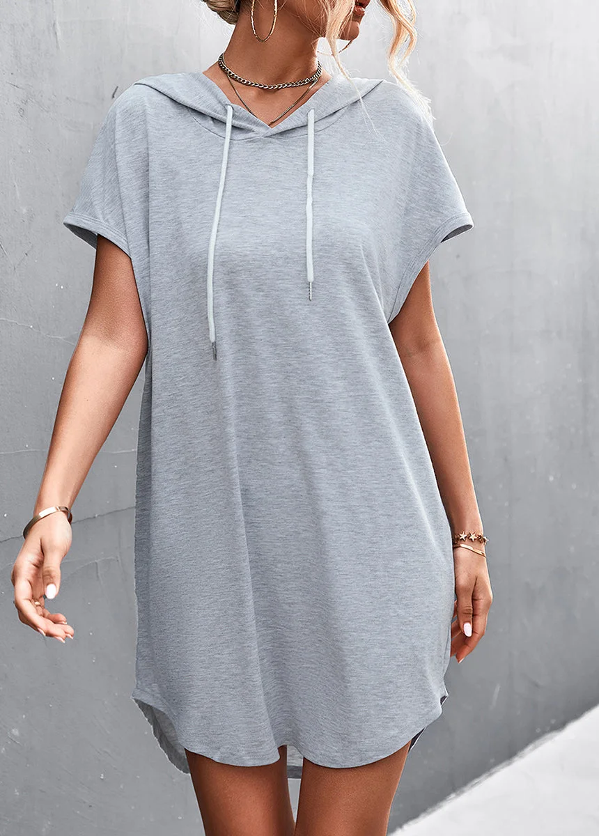 Solid Color Dress With Hat