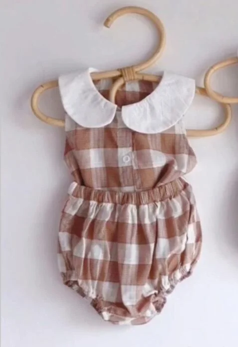 New 2020 Summer Baby Clothing Set Paid Vest Tops and Bloomers 2pcs 0-3Yrs Baby Girls Clothes