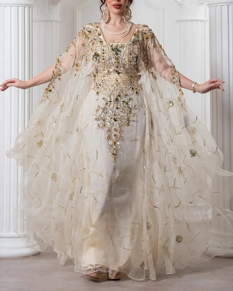 Women's Spun Embroidered Kaftan Dress