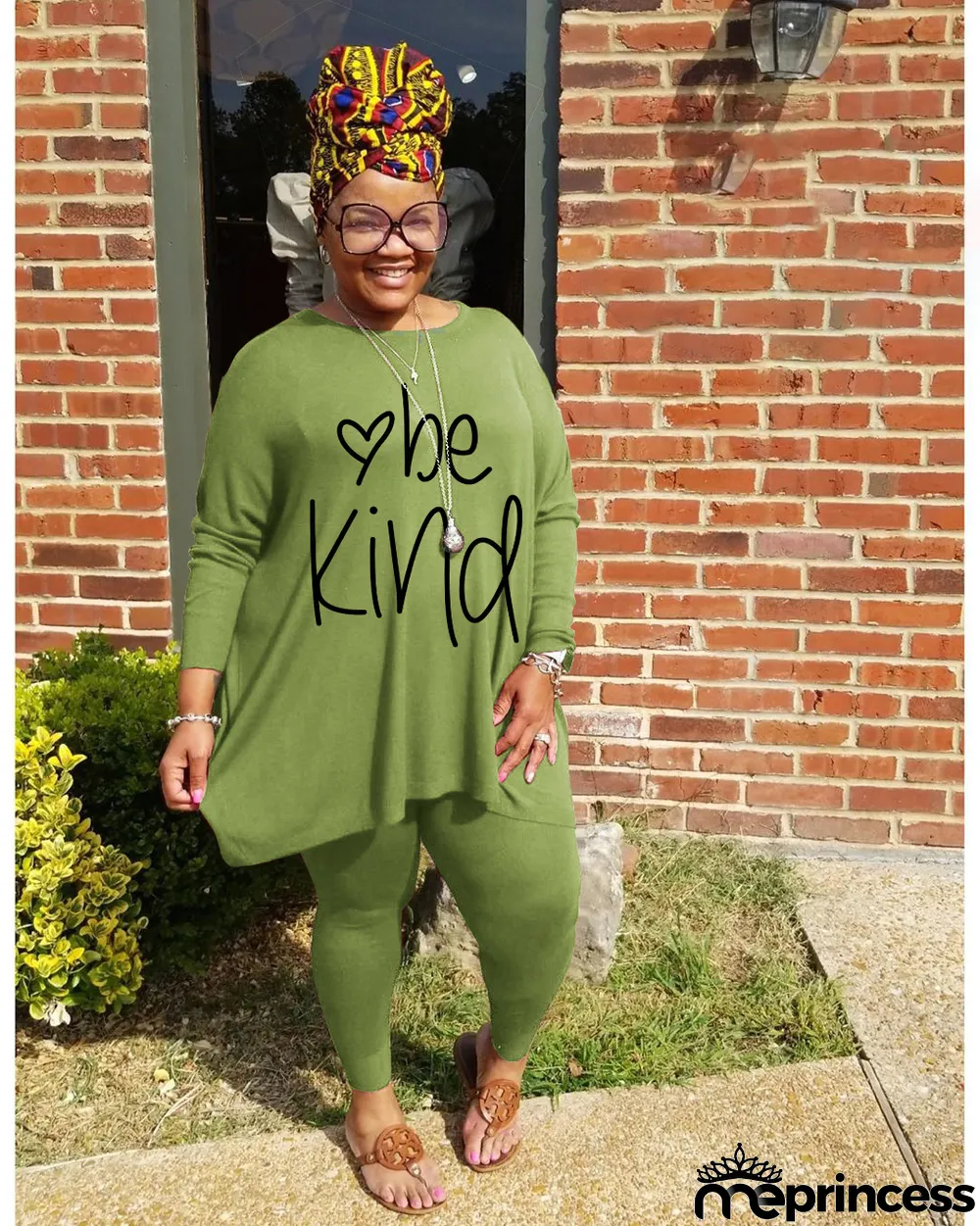 Plus Size Letter Print Long Sleeve Two Piece Suits
