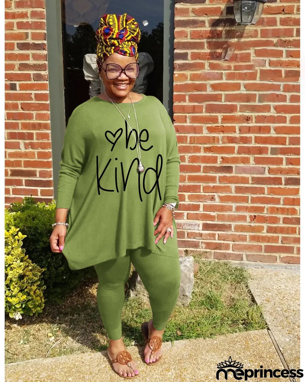 Plus Size Letter Print Long Sleeve Two Piece Suits
