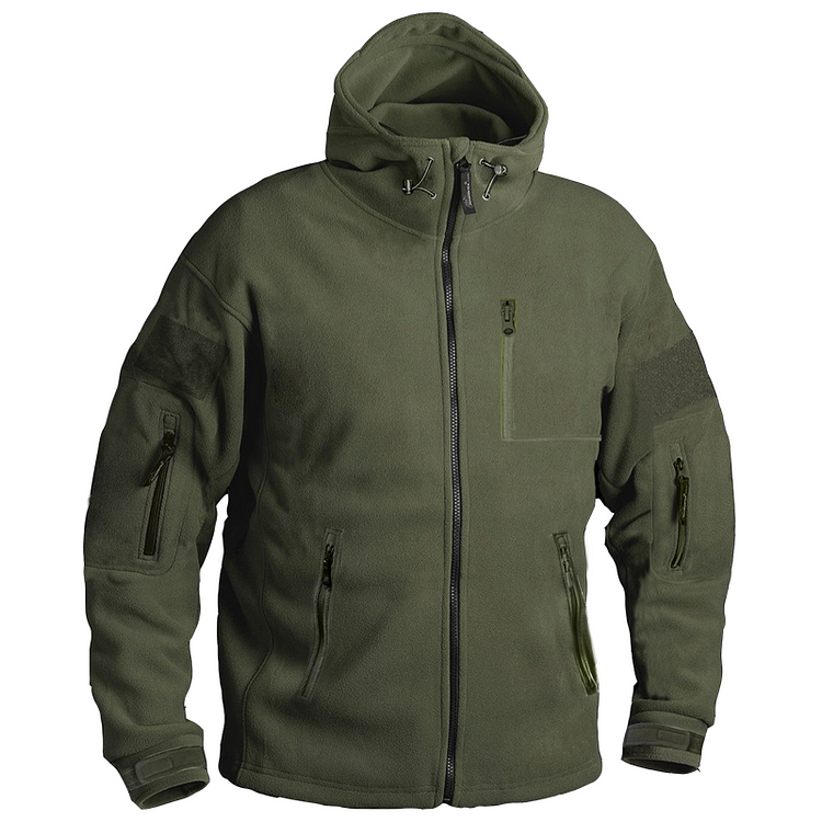 Men's Multi-pocket Tactical Bearskin Fleece Jacket