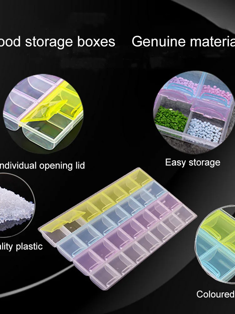 Portable Diamond Painting Storage Box Shockproof Beads Case  Accessories-618803