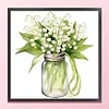 Lily of the Valley Full Stamped Cross Stitch 18CT 2-Strand 25x25cm