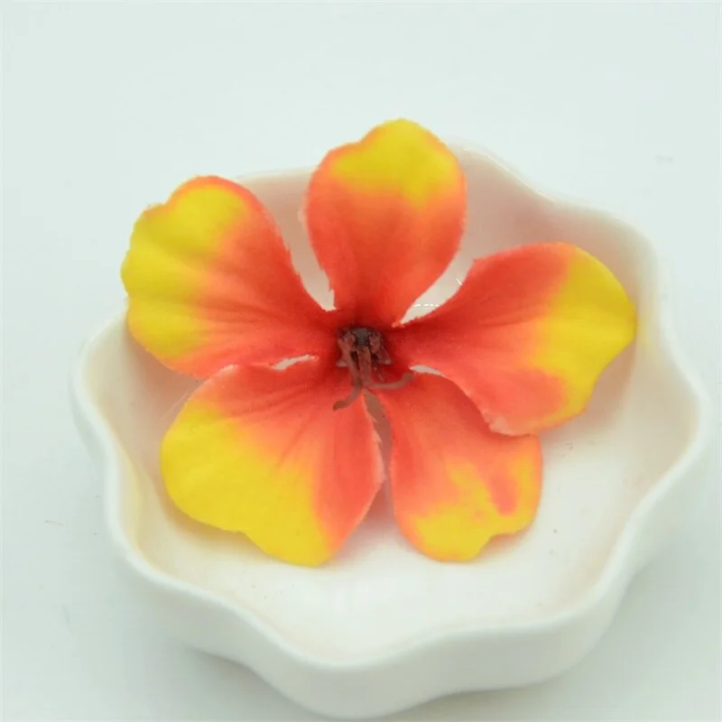 20pcs Real Touch Silk Orchid Artificial Flower Head For Wedding Home Decoration Handmade Christmas Gift Box Craft Fake flowers