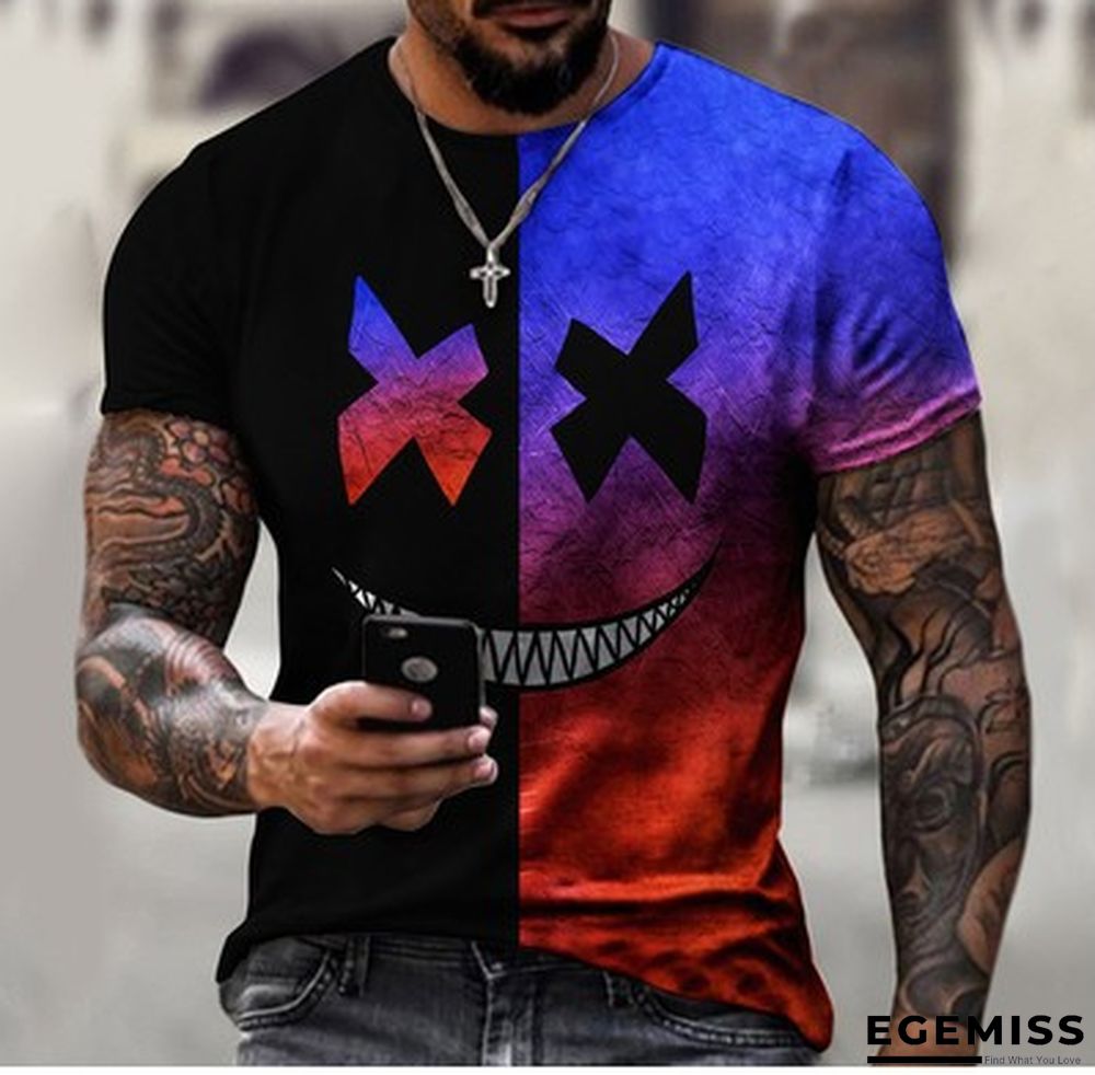 Anime Slim Fit Sports Youth Round Neck Bottomed Shirt T-shirt | EGEMISS