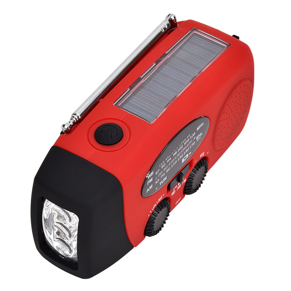

Hand Crank Solar Powered AM/FM/NOAA Radio Charger Emergency LED Flashlight, 501 Original