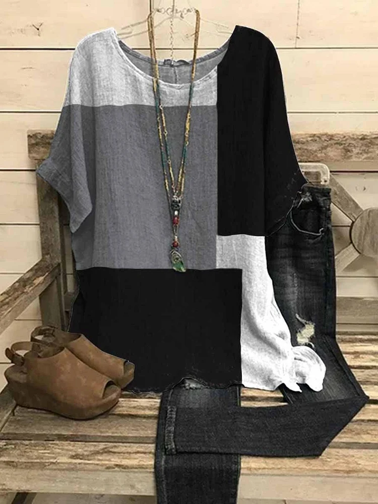Women's Geometric Art Printed Casual Top