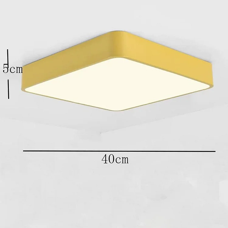 Square Modern Style Design Flush Mount Lighting Metal PVC Acrylic LED Bedroom Ceiling Lights - Appledas
