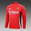 2024/2025 Manchester United Half-Pull Training Suit Red Football Shirt 1:1 Thai Quality