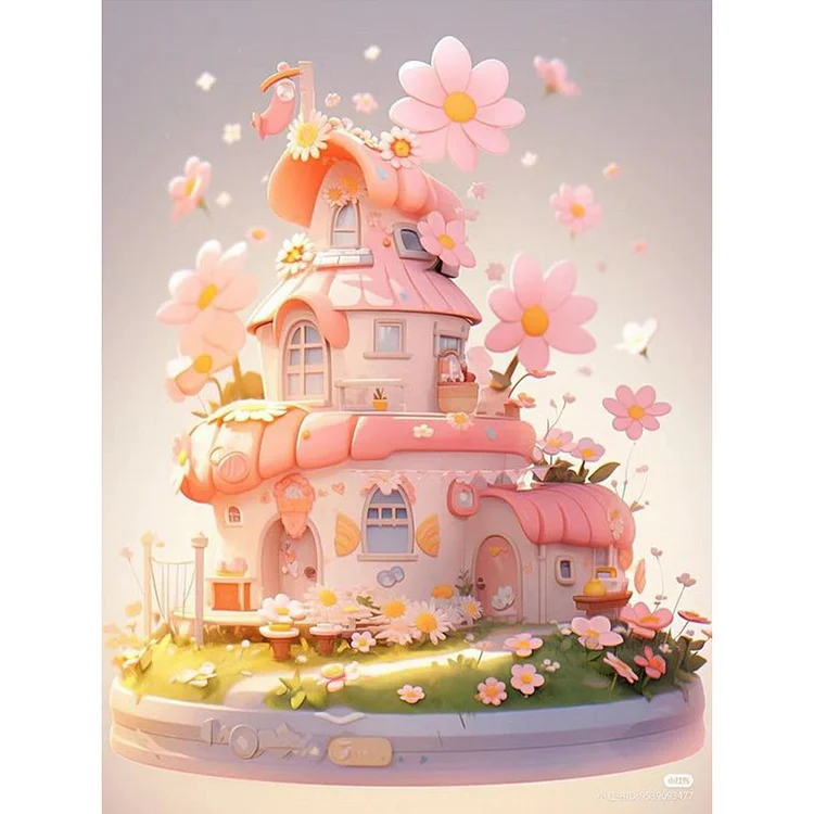 Sweet Cabin 30*40CM (Canvas) Full Round Drill Diamond Painting gbfke