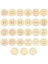 27Pcs Easter Egg Tokens DIY Easter Egg Filler Wooden Party Prize Coins (Bunny)