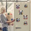 (US Local)6Pcs Acrylic 2D Flat Pandas Diamond Painting Fridge Magnet for Fridge Whiteboard
