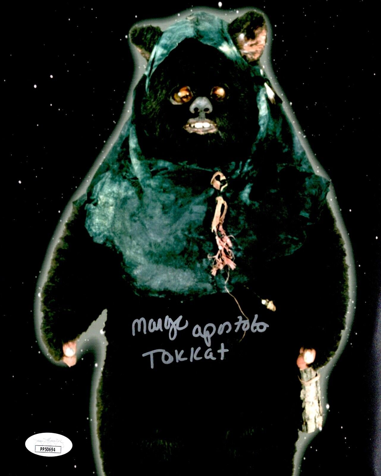 MARGO APOSTOLOS Signed 8x10 Star Wars TOKKAT EWOK Photo Poster painting Autograph JSA COA