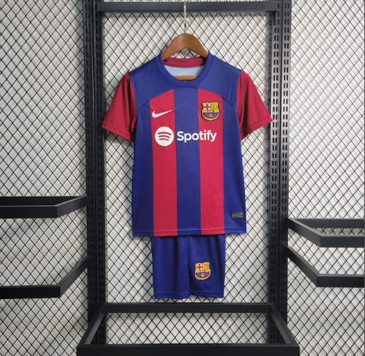 2023-2024 Barcelona Home Thailand version football jersey kids size