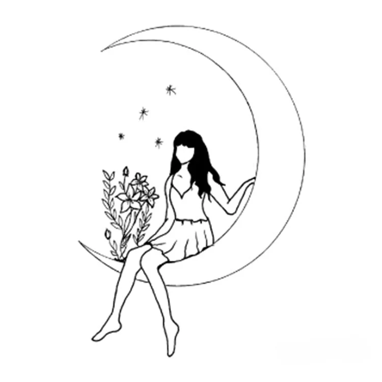 Tattoo sticker Temporary Drawing small Black White sketch Flowers flash Tatoo Body Art Fake Water Transfer Stickers to kid girl