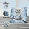 (25x25cm)DIY Owl Framed Handmade Pearl Painting Art Craft Kit Living Home Decor
