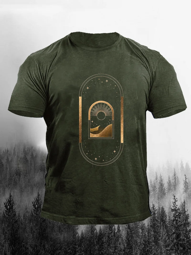 The Golden Sahara Print Short Sleeve Men's T-Shirt in  mildstyles
