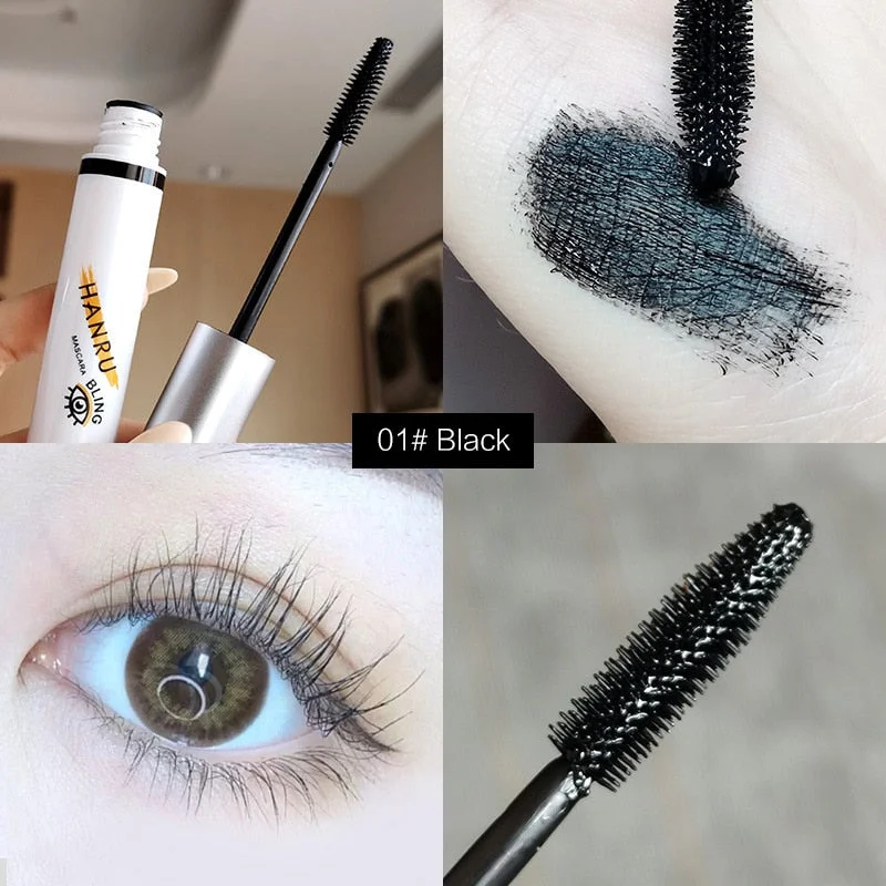 Xpoko 4 Color Thick Mascara Curling Lengthening Eye Lashe Waterproof Long-lasting Blue Pink Brown Fast Dry Mascara Eyes Makeup TSLM1