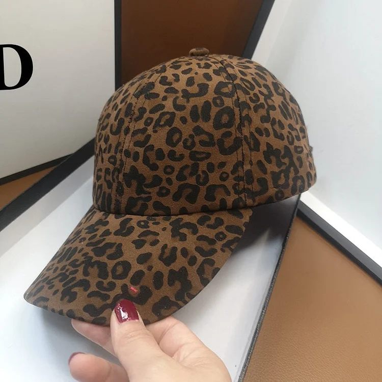 HT441 High Quality Men Leopard Print Cotton Baseball Cap Women Snapback Hat Adjustable Trucker Outdoor Caps Black Dad Hat Bone