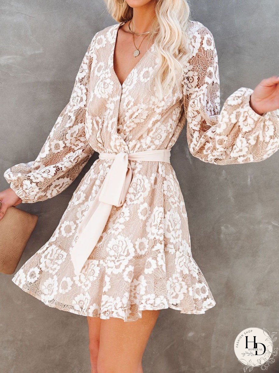 Bohemian Long Sleeve Print Dress