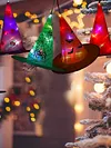 Halloween LED Luminous Witch Hat Kids Costume Hanging Glowing Cap Decor