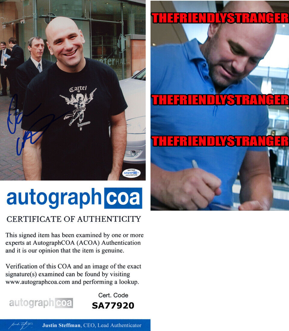 DANA WHITE signed Autographed UFC