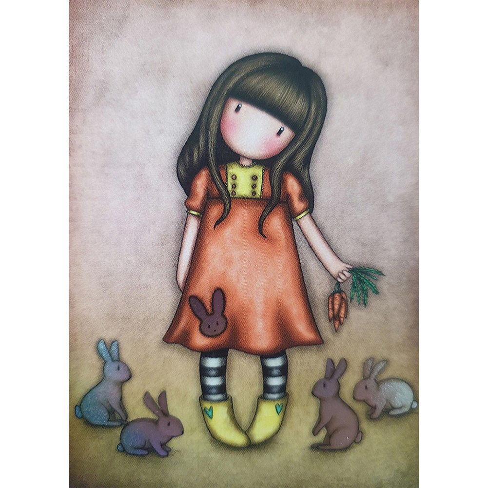 

Doll - 11CT Stamped Cross Stitch - 30*40CM, 501 Original