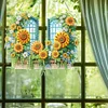 Diamond Painting Acrylic Sunflower Window Hanging Pendant Home Decor
