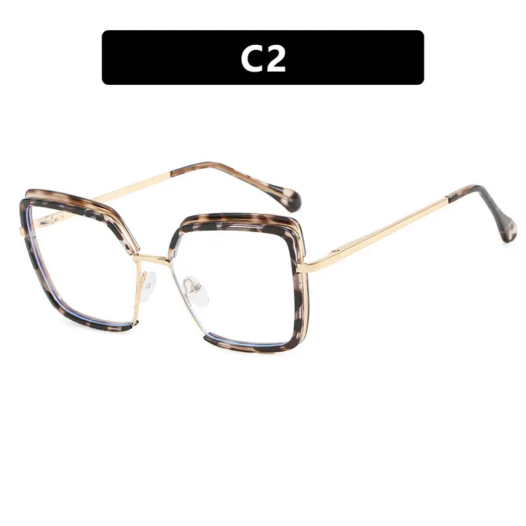Stylish large square eyeglass frames