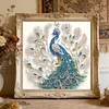 Peacock speziell geformte 5D-DIY-Teilbohrer-Diamant-Mal-Kits f&uuml;r Erwachsene Anf&auml;nger Wohnaccessoires Diamantpunkte Edelstein-Kunstsets 11,81 x 11,81 Z