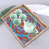 DIY Diamond Painting Decor Wooden Food Tray - Mandala