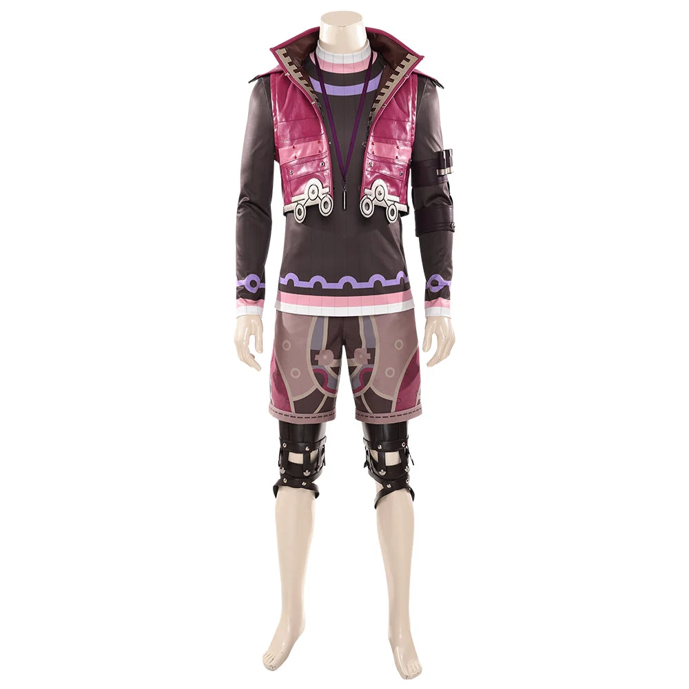 Xenoblade Shulk Cosplay Costume Xenoblade Chronicles Shulk Red Leather Cosplay Suit
