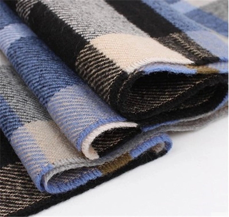 Autumn And Winter New Men’s Scarf Warm Korean Style British Plaid Cashmere Versatile Classic Men’s And Women’s Student Scarf