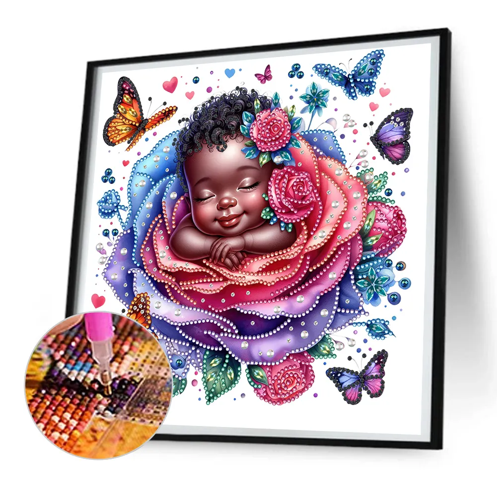 Diamond Painting - Partial Special Shaped Drill - Rose Child(Canvas|30*30cm)