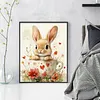 Rabbit Full Stamped Cross Stitch 11CT 3-Strand 40x50cm