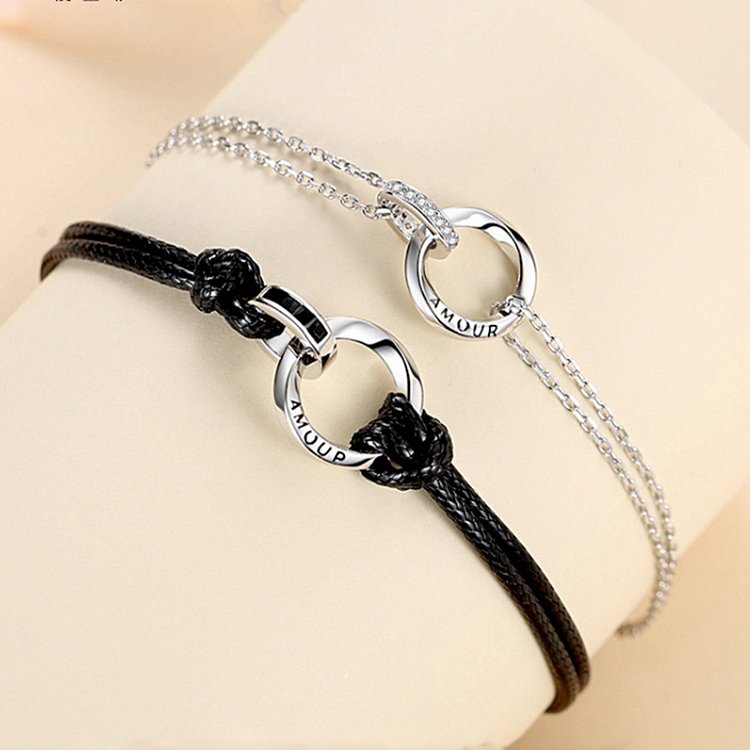 2PCS Bracelets bracelet en commun pour Un couple Bracelet Jessemade FR